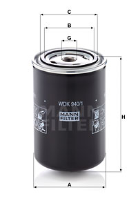 Фильтр топливный 534 дв ГАЗОН НЕКСТ MANN (WDK 940/1)