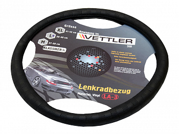 Оплетка на руль L 39-40 (классика,Волга) винил Черный VETTLER KLASSIKER