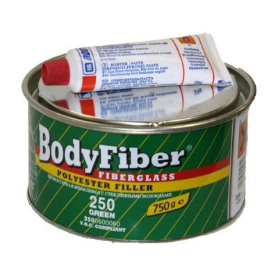 Шпатлевка BODY со стекловолокном "BODY FIBER" (0,75кг) зеленая
