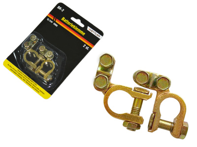 Клемма АКБ (к-кт 2) "+ --" латунн под болты