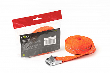 Ремень багажника лента с фиксатором 25 мм (4 метра) ЛЕКАР 