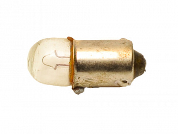 Лампа 12В 1 конт малая с цок белая (диам9) (T 4w)