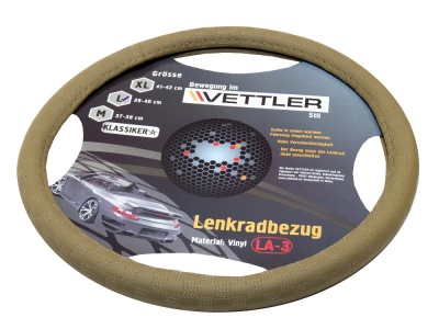 Оплетка на руль L 39-40 (классика,Волга) винил БЕЖЕВЫЙ KLASSIKER