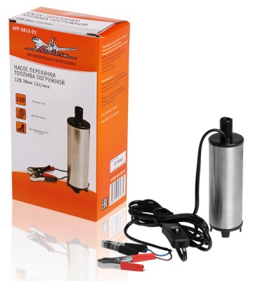 Насос топливоперекач погружн  электрич. (12V) AIRLINE 38мм 12л/мин