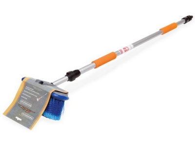 Швабра для мойки 150 см/20 см телескоп AIRLINE  с насадкой для шланга 