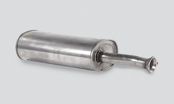 Глушитель УАЗ Хантер инжект длинн  труба (вх2 отв +вых3 отв)  эллипс 31602-1201010-11 (Баксан)