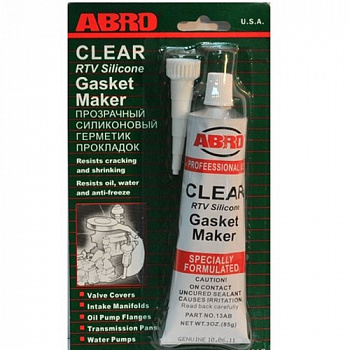 Герметик прокладка прозрачный АБРО "ABRO" (85г)