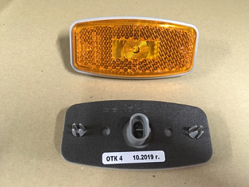 Фонарь габ боков овал желт Газель Некст Автобус на защелках (74.3731-01)