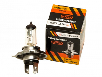 Лампа 24В гал H4 ВЕТТЛЕР QUARZ 75/70 w *