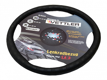 Оплетка на руль XL 41-42 (Газель) винил ЧЕРНЫЙ KLASSIKER