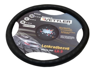 Оплетка на руль XL 41-42 (Газель) винил ЧЕРНЫЙ KLASSIKER